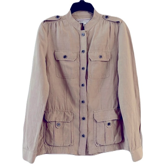 NWOT Banana Republic Silk Linen Safari Jacket Size M - Picture 1 of 10